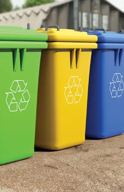 Recycle Rubber Trash Bins